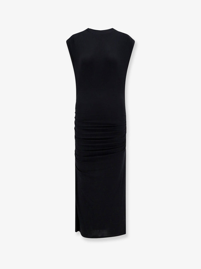 Marant Etoile Donna Stretch Fabric Long Dress Black