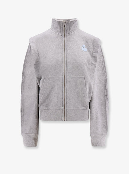 Marant Etoile Organic Cotton Blend Sweatshirt Grey Ice Blue