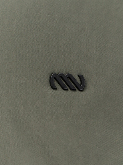 Massimo Osti Nylon Jacket With Metal Logo Patch On The Front