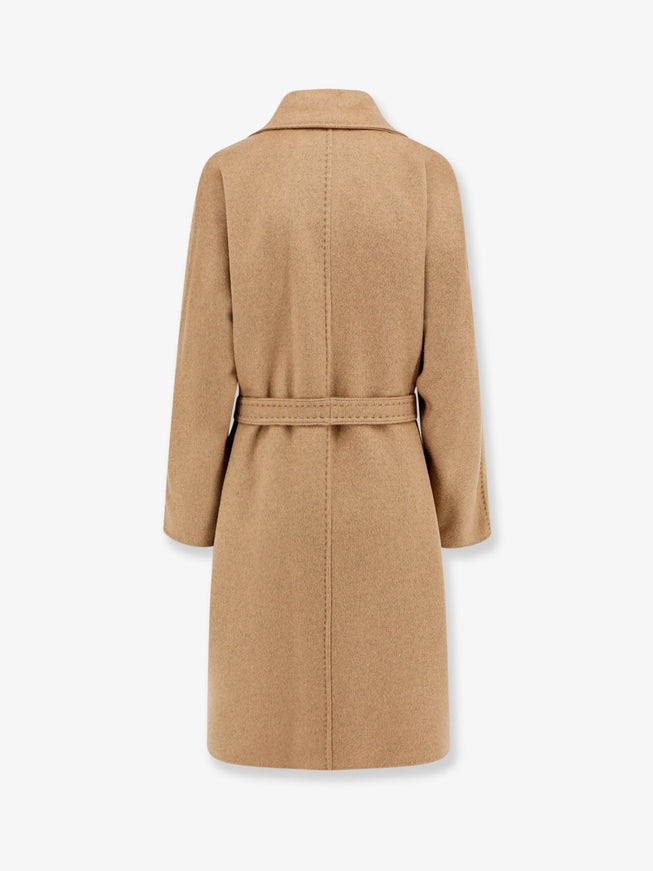 Max Mara Valle Cashmere Coat With Belt At Waist