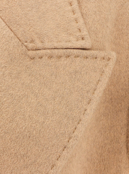 Max Mara Valle Cashmere Coat With Belt At Waist