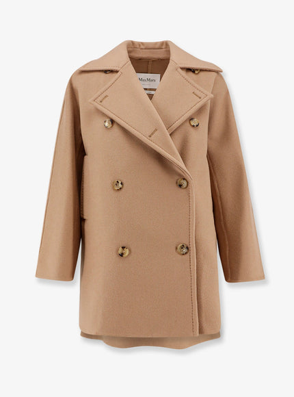 Max Mara Asturie1234 Oversize Virgin Wool And Cashmere Coat Beige