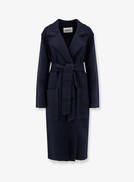 Max Mara Wool And Cashmere Coat L Blu