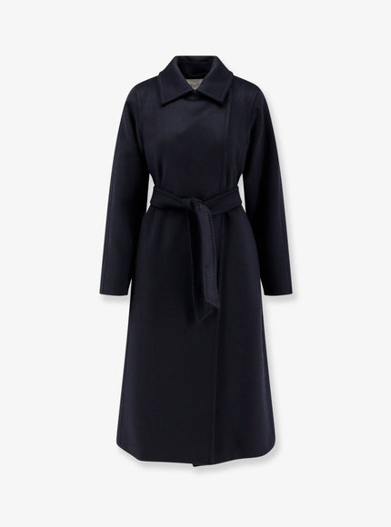 Max Mara Manuela Camel Coat Blu Marino