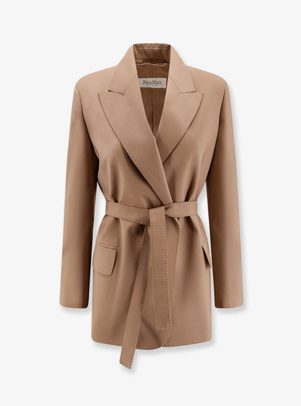 Max Mara Talento Virgin Wool Blazer Nocciola
