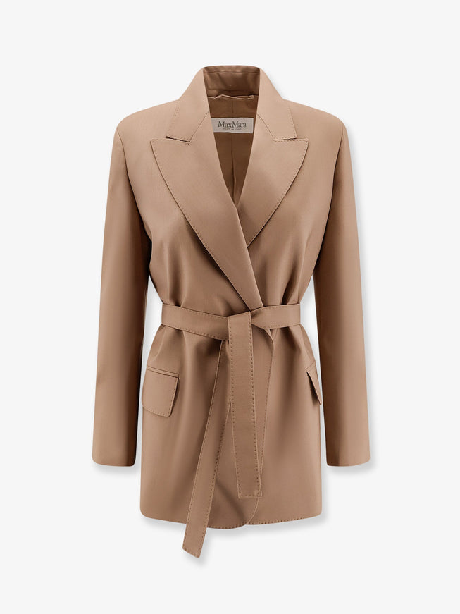 Max Mara Talento Virgin Wool Blazer Nocciola