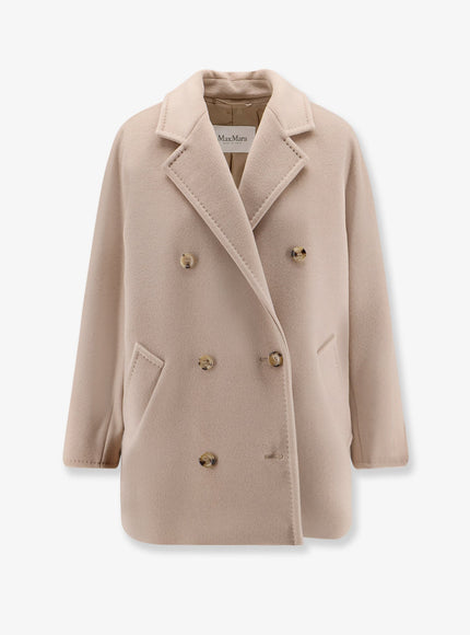 Max Mara Rebus Virgin Wool And Cashmere Coat Ecru
