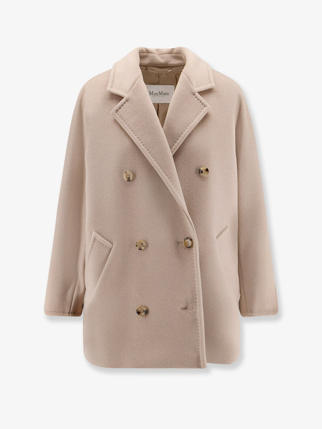 Max Mara Rebus Virgin Wool And Cashmere Coat Ecru