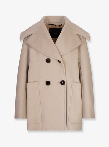 Max Mara Mario Double Breasted Cashmere Coat Sabbia