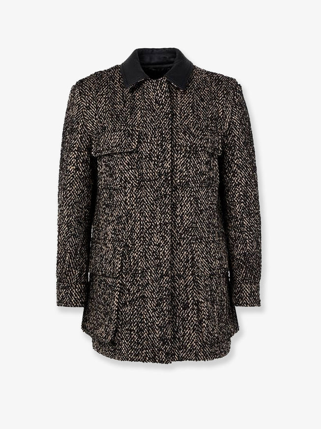 Max Mara Angio Virgin Wool Coat Marrone