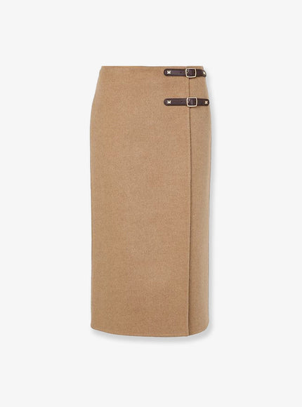 Max Mara Curzio Camel Midi Skirt Cammello
