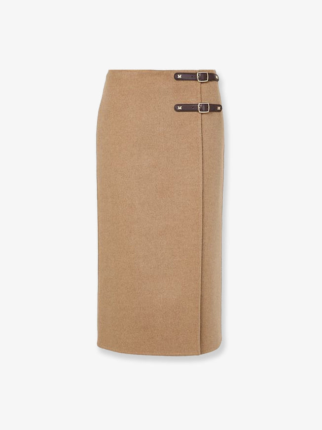Max Mara Curzio Camel Midi Skirt Cammello