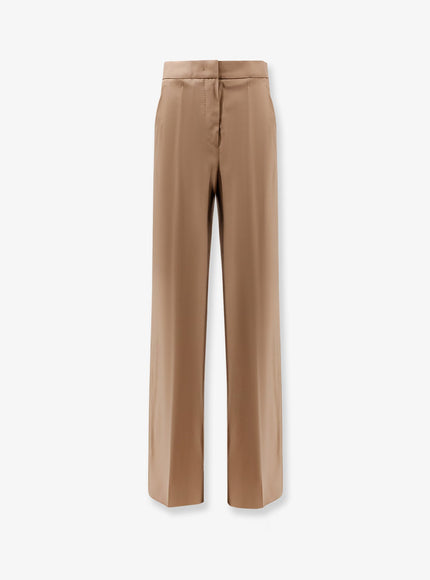 Max Mara Fernet Virgin Wool Trousers Nocciola