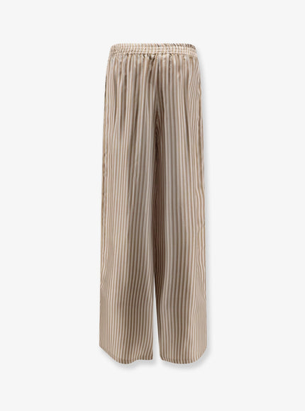 Max Mara Ladino Striped Silk Trousers