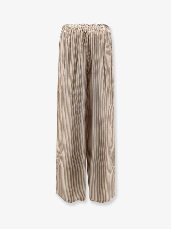 Max Mara Ladino Striped Silk Trousers