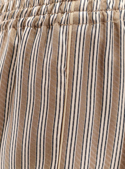 Max Mara Ladino Striped Silk Trousers