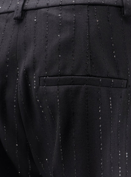 Max Mara Siberia Virgin Wool Shorts With Sequins