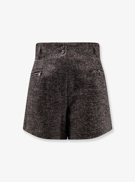 Max Mara Bolzano Wool Blend Shorts Marrone