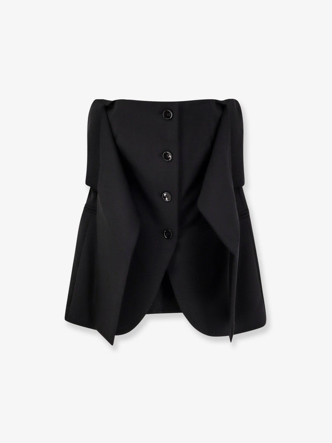 Max Mara Veruska Virgin Wool Top Nero