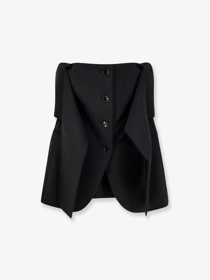 Max Mara Veruska Virgin Wool Top Nero