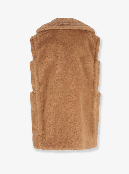 Max Mara Breda Camel And Silk Sleeveless Coat