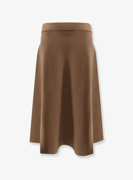 Max Mara Lazio Viscose Blend Skirt Nocciola
