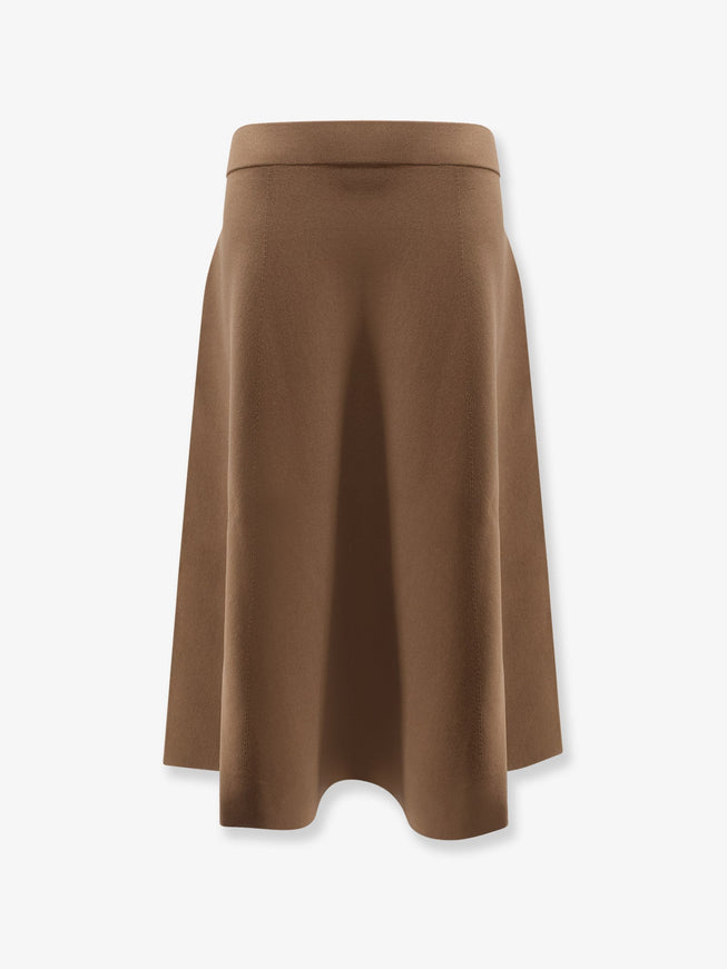 Max Mara Lazio Viscose Blend Skirt Nocciola