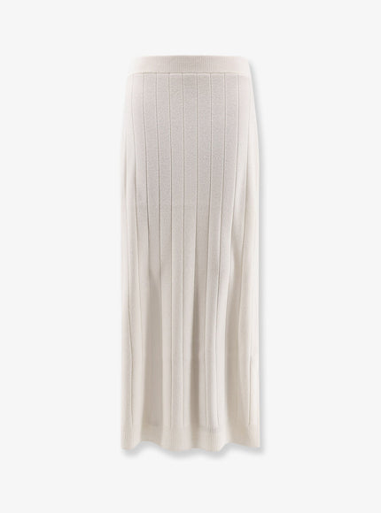Max Mara Sante Cashmere Midi Skirt Bianco