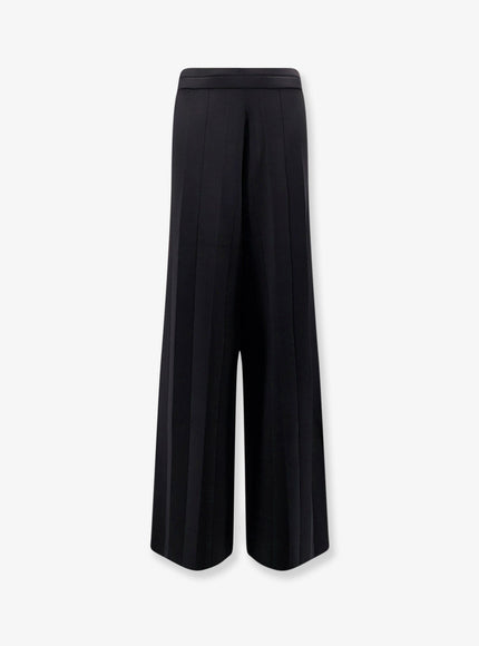 Max Mara Lama Viscose Blend Trousers Nero