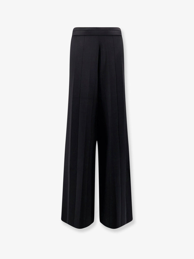 Max Mara Lama Viscose Blend Trousers Nero