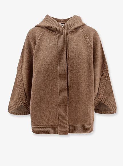 Max Mara Vals Wool And Cashmere Cardigan Nocciola