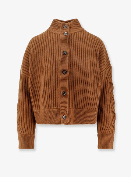 Max Mara Afelio Wool And Cashmere Cardigan Cuoio