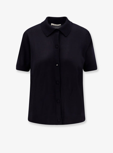 Max Mara Romania Virgin Wool Cardigan Blu