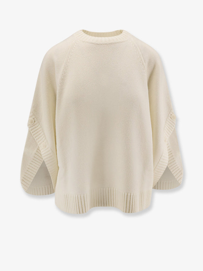 Max Mara Ampex Cashmere And Wool Sweater Bianco