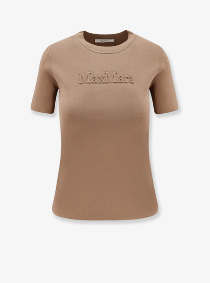 Max Mara Adelio Viscose Blend T-Shirt Nocciola