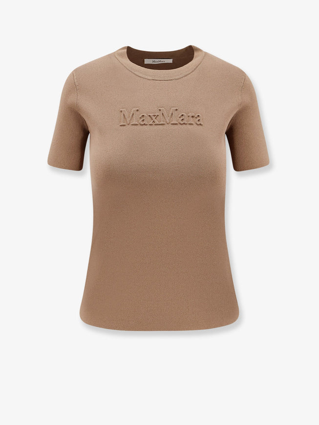 Max Mara Adelio Viscose Blend T-Shirt Nocciola