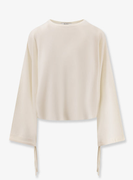 Max Mara Frais Virgin Wool Sweater Bianco