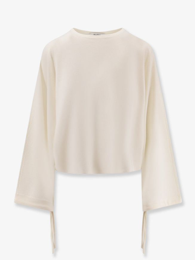Max Mara Frais Virgin Wool Sweater Bianco