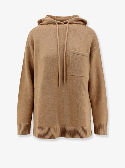 Max Mara Liana Wool And Cashmere Hooded Sweater Cammello