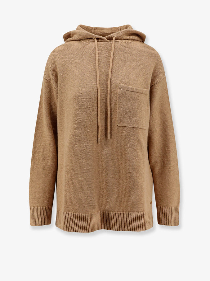 Max Mara Liana Wool And Cashmere Hooded Sweater Cammello