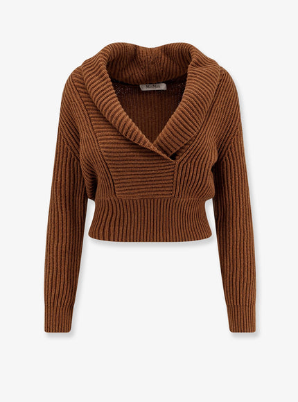 Max Mara Asburg Wool And Cashmere Sweater Cuoio