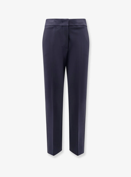 Max Mara Pegno Viscose Blend Trousers Blu Marino