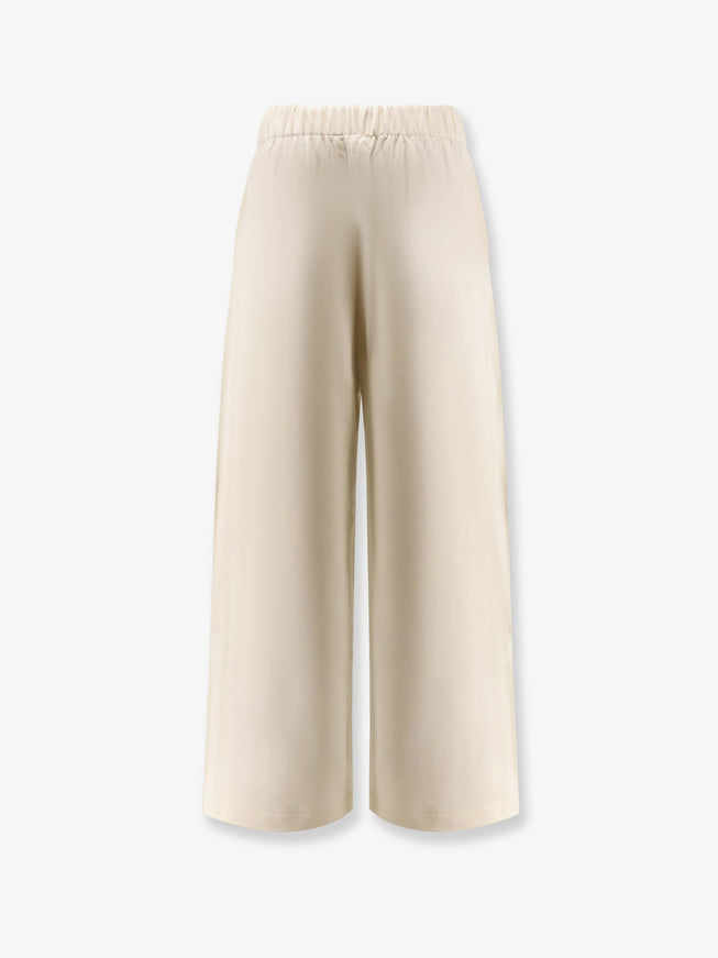 Max Mara Filovia Jogger Silk And Cotton Trousers Bianco