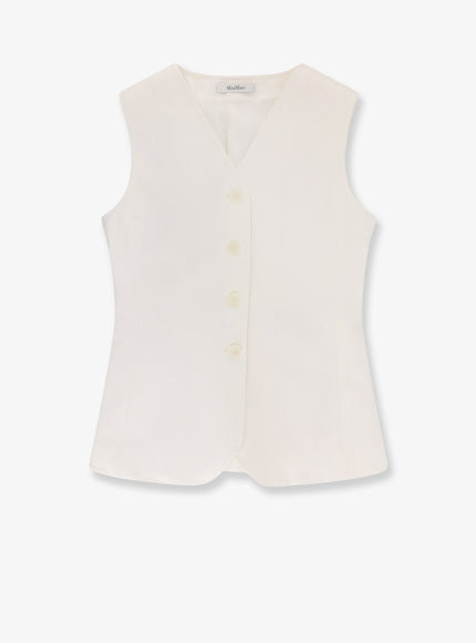 Max Mara Fornovo Viscose Vest Bianco