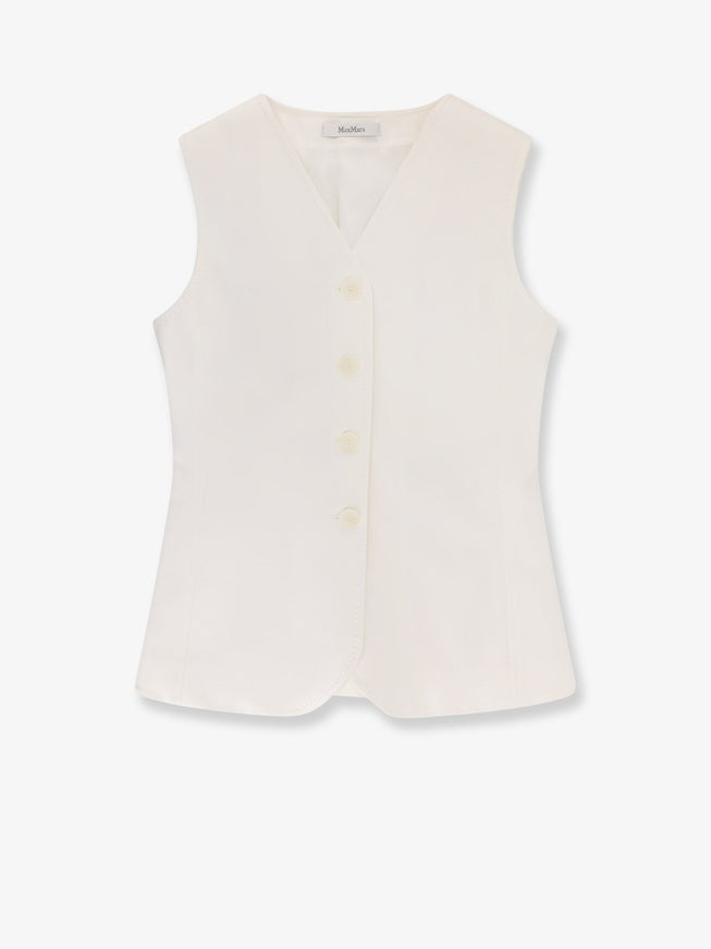 Max Mara Fornovo Viscose Vest Bianco