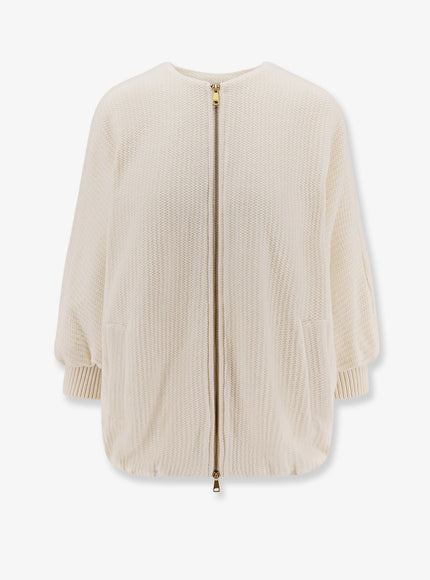 Max Mara Cirino Virgin Wool And Cashmere Jacket Bianco
