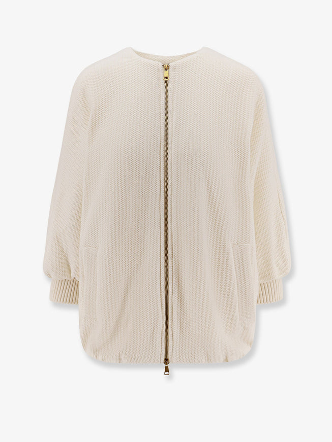 Max Mara Cirino Virgin Wool And Cashmere Jacket Bianco