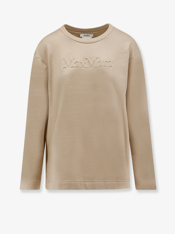 Max Mara Silk And Cotton Blend Berma Sweatshirt Caramello