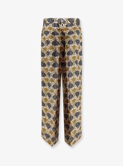 Max Mara Timec Multicolor Silk Trousers