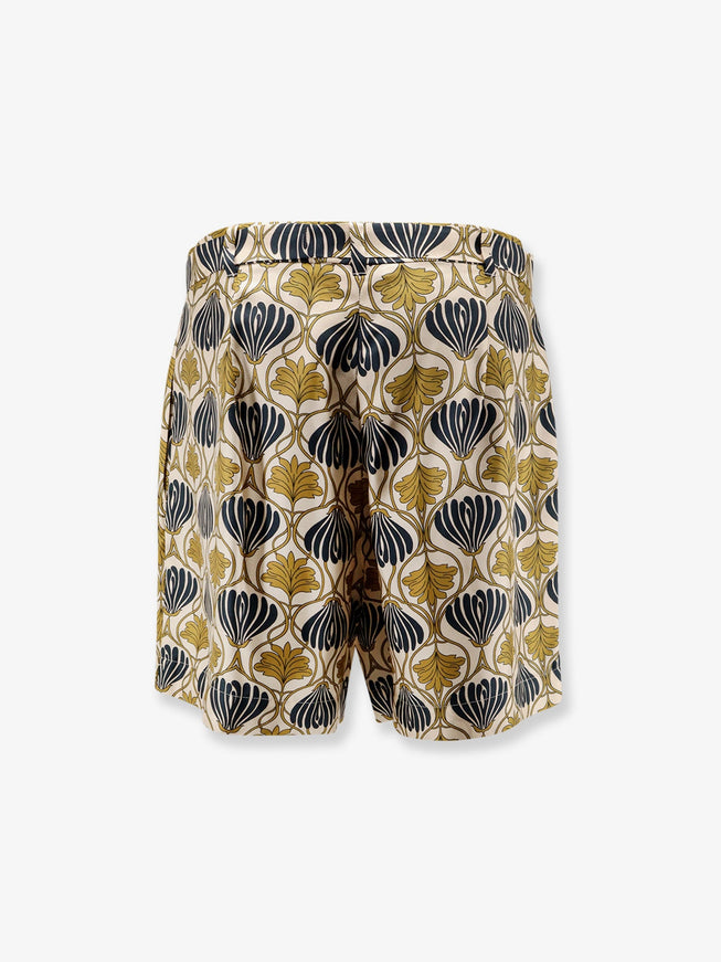 Max Mara Metello Multicolor Silk Shorts